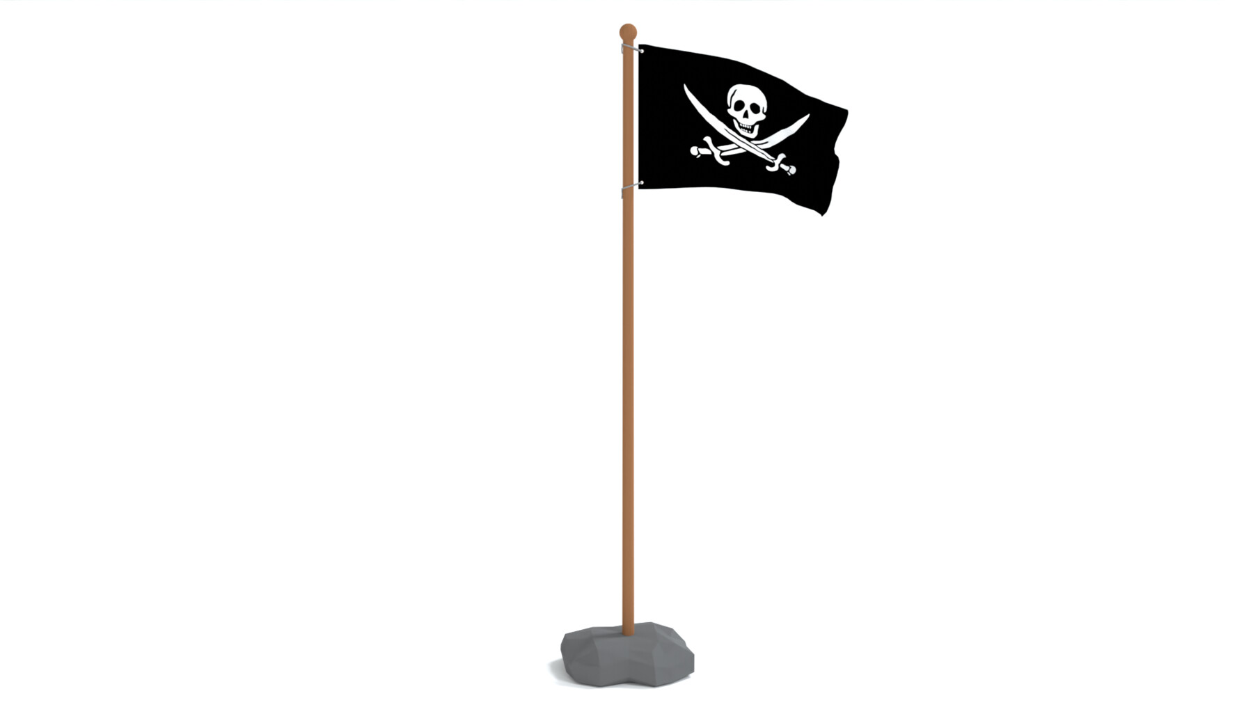 Pirate Flag Animated ~ 3D Model ~ Download #91429442