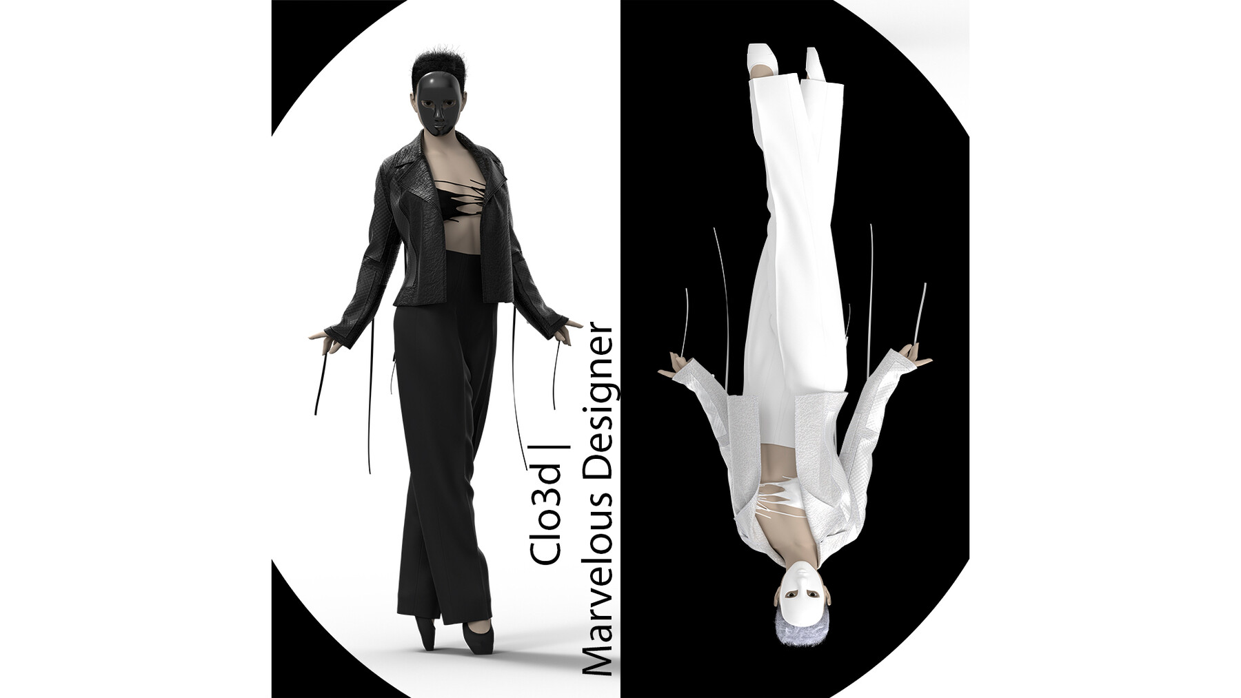 ArtStation - Leather jacket and pants + bonus / Clo3d | Marvelous ...