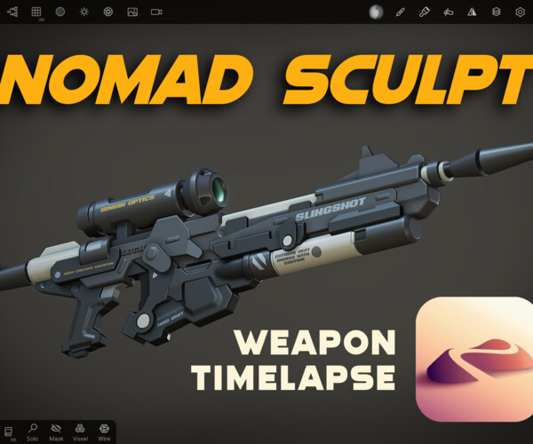ArtStation - Nomad Sculpt - weapon time-lapse | Tutorials