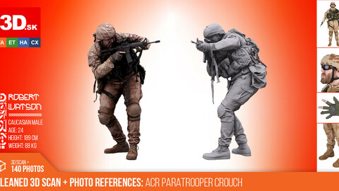 3D Scan & Photo References | Czech Paratrooper