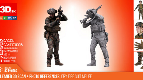 3D Scan & Photo References | Army Dry Fire Suit
