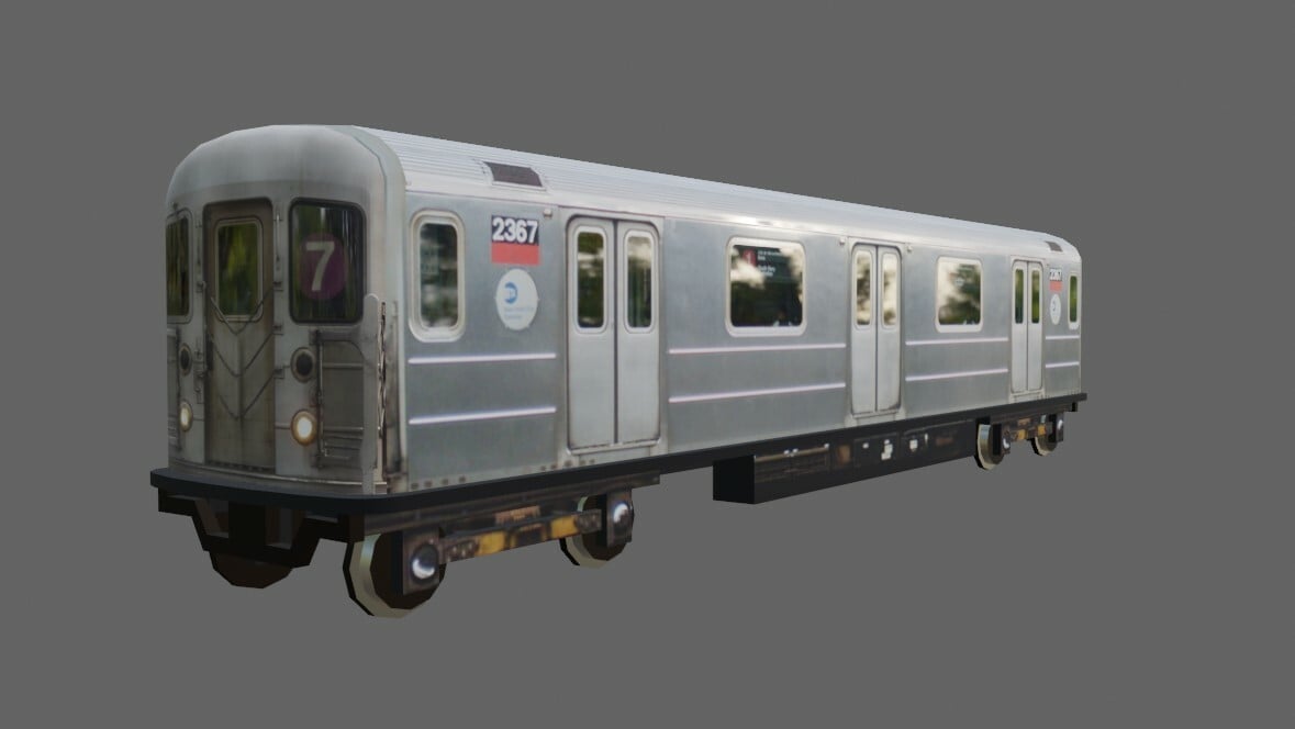 ArtStation - Subway Train - Metro Low-poly 3D model | Game Assets