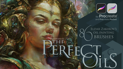 UPDATED! The Perfect Oils for Procreate: 86 oil painting realistic brushes
