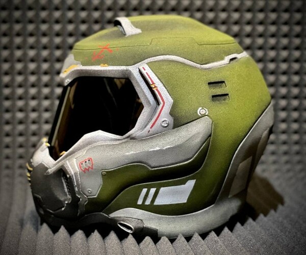 ArtStation Printable Doom eternal helmet airsoft paintball 3D model