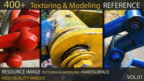 400+ Texturing & Modeling Reference - HardSurface - VOL 01