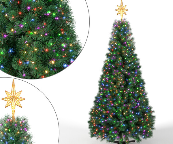 ArtStation TreeChristmas Tree 9 feet With Multicolor Lights Resources