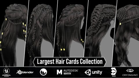 Alma Realtime Hair Cards Collection ( 40 Hair Cards + Life Time Updates )