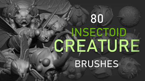 Zbrush - Insectoid Creature Brush mega Pack