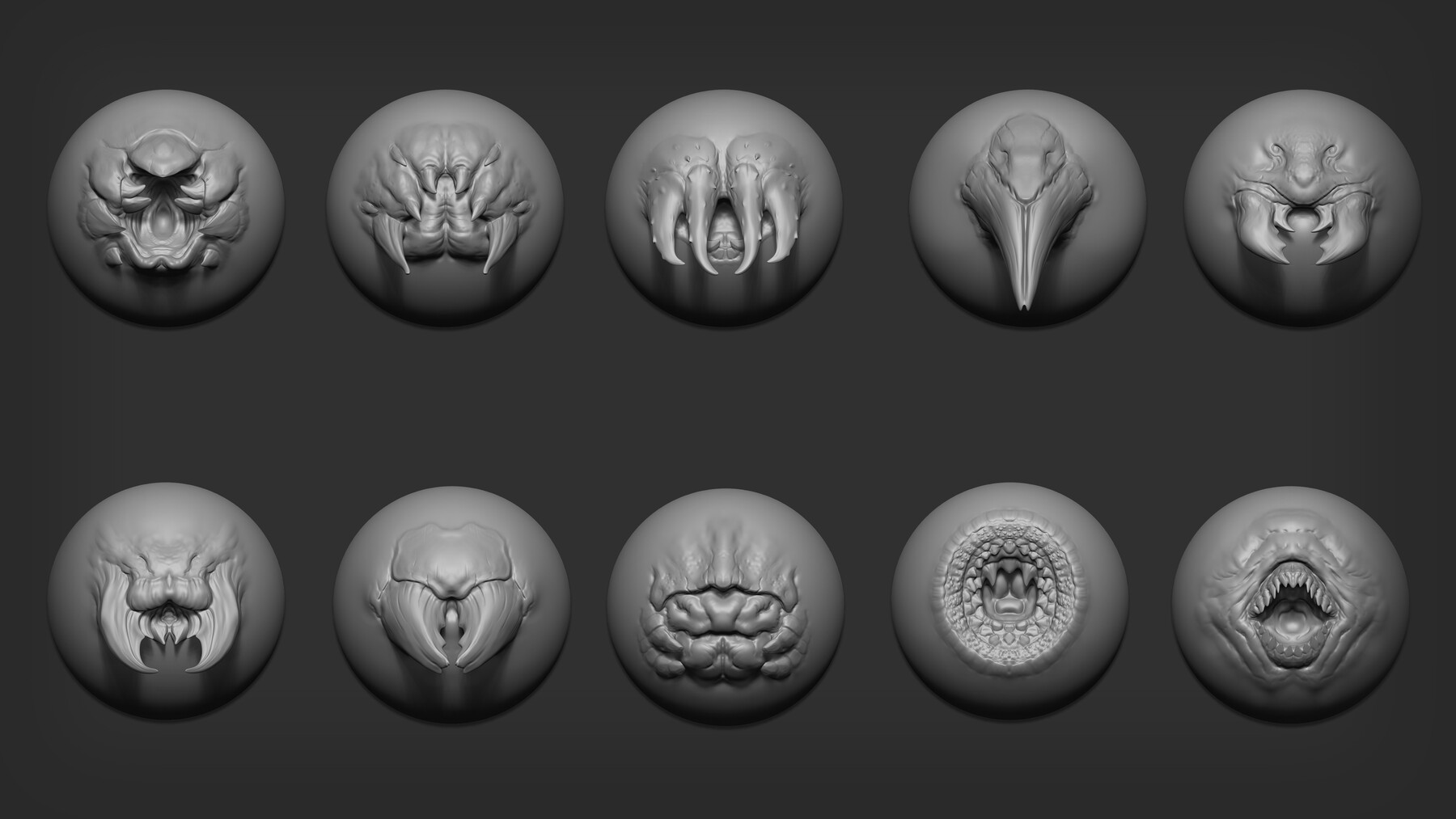 ArtStation - Zbrush & Blender Brush Pack Set 1