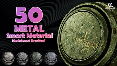 50 High-Detail Metal Smart Material / Substance Painter