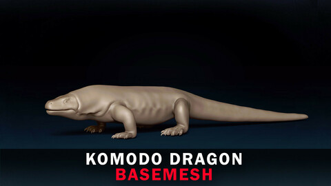 Komodo Dragon Base Mesh 3D Model