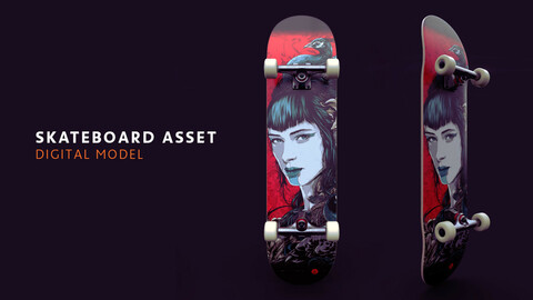 Skateboard Asset - Digital 3d Model
