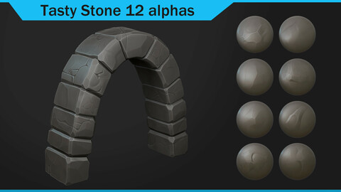 Stylized tasty stone alphas pack