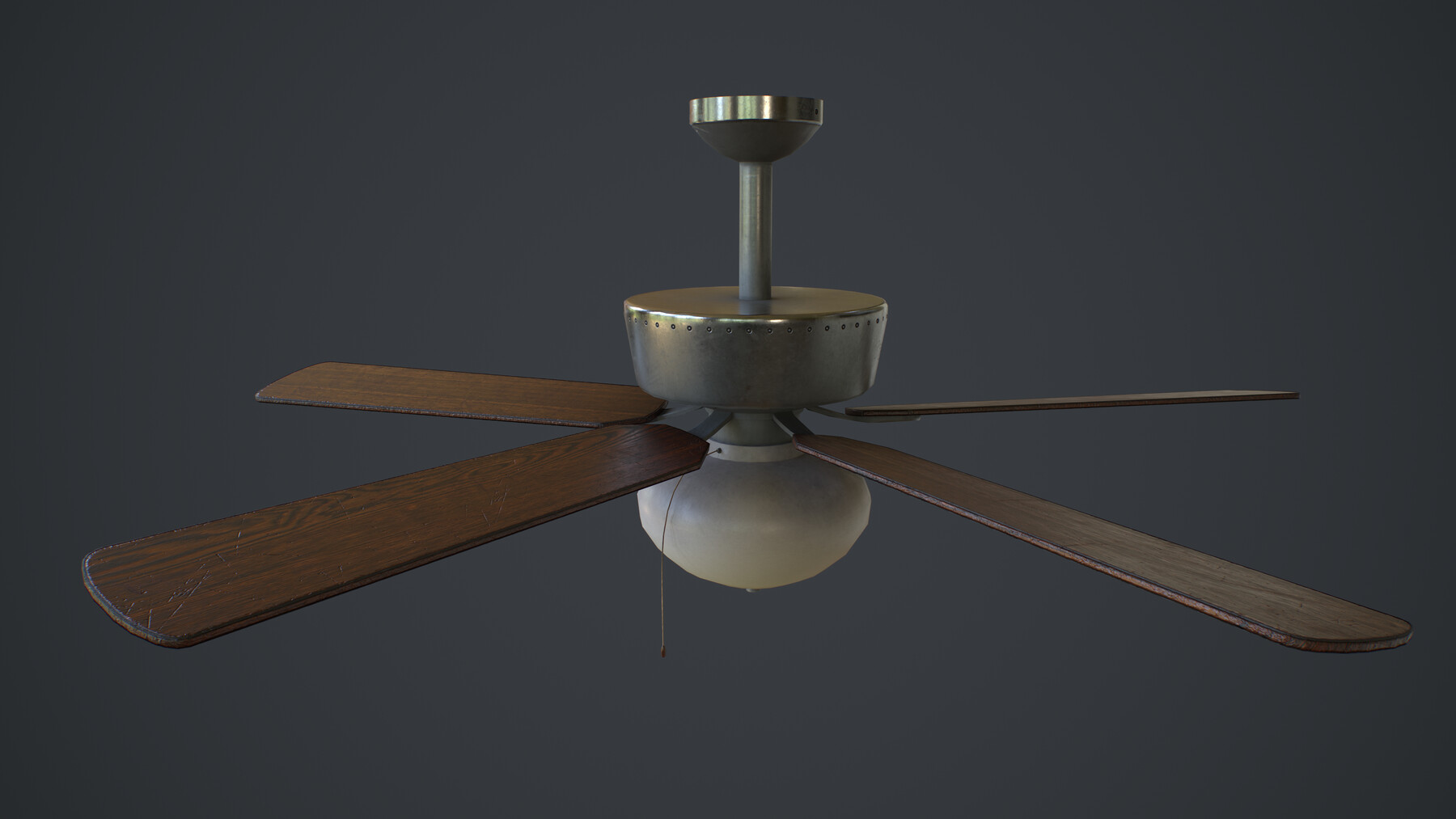 ArtStation Wooden Ceiling Fan Game Assets
