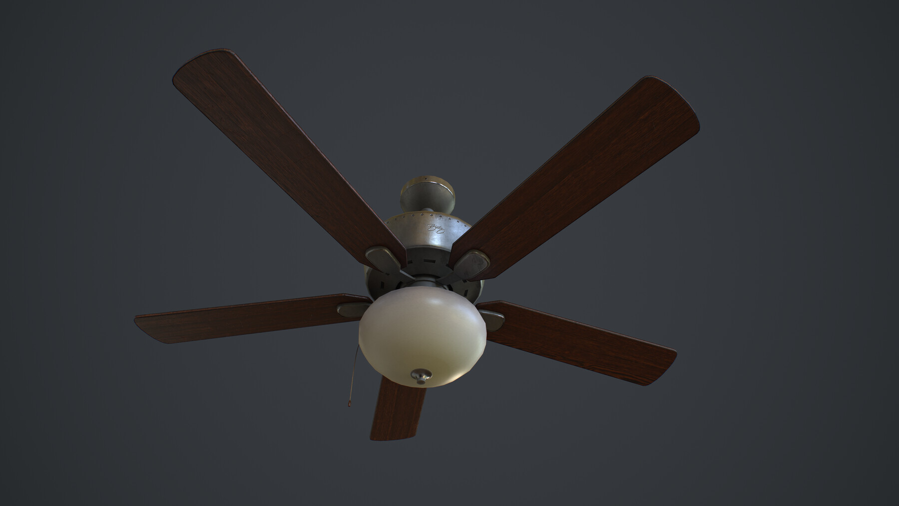 ArtStation Wooden Ceiling Fan Game Assets