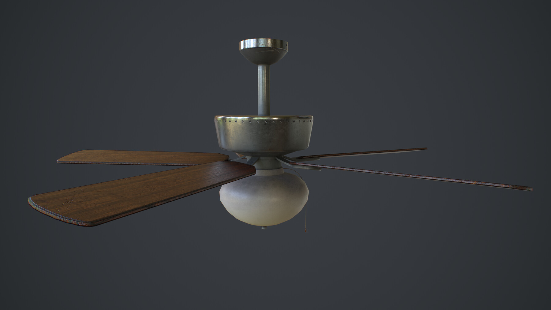 ArtStation Wooden Ceiling Fan Game Assets