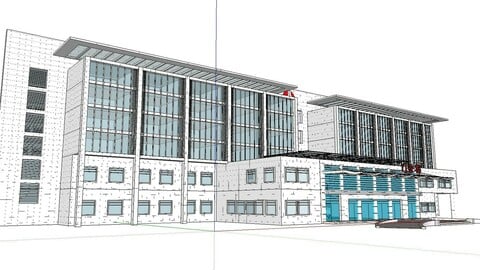 Sketchup City social Building-Hospital -09