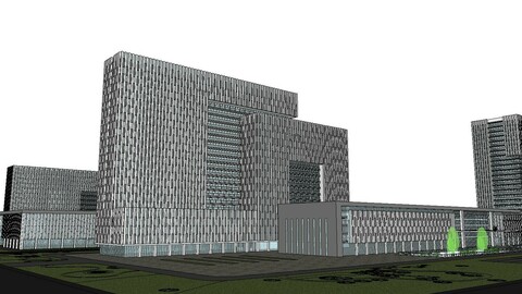 Sketchup City social Building-Hospital -014