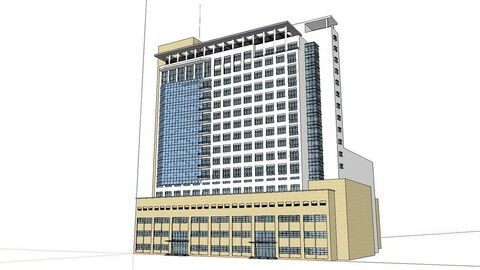 Sketchup City social Building-Hospital -016