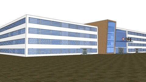 Sketchup City social Building-Hospital -018