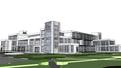 Sketchup City social Building-Hospital -029