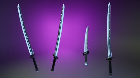 Low-poly 3D cybersword