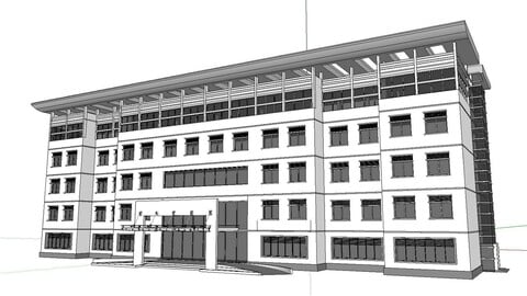 Sketchup City social Building-Hospital -036