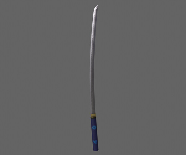 ArtStation - PBR Katana Japanese Sword (Blue) Ver.3 | Game Assets