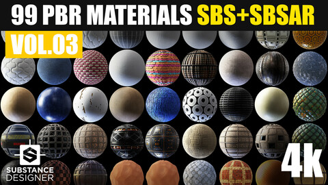 99 PBR Substance Designer Materials Vol.03