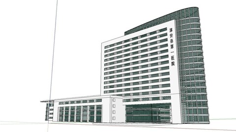 Sketchup City social Building-Hospital -055