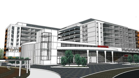 Sketchup City social Building-Hospital -057