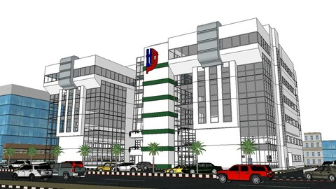 Sketchup City social Building-Hospital -059