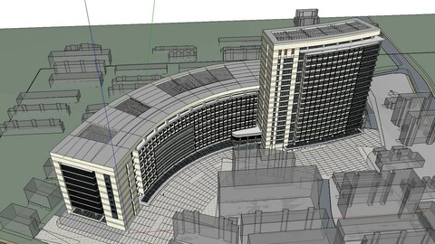 Sketchup City social Building-Hospital -063