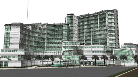 Sketchup City social Building-Hospital -071