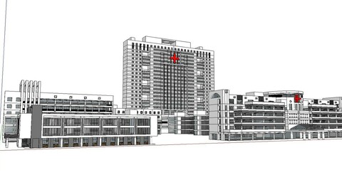 Sketchup City social Building-Hospital -075