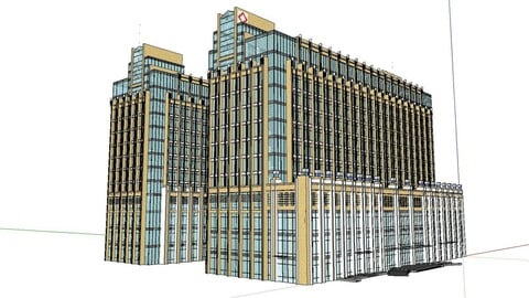 Sketchup City social Building-Hospital -085