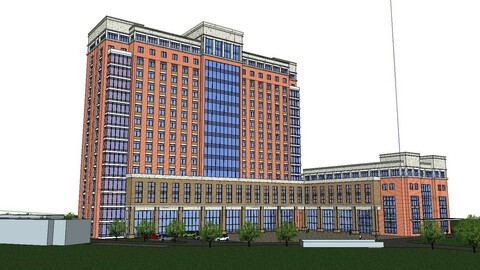 Sketchup City social Building-Hospital -086