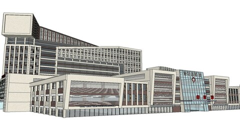 Sketchup City social Building-Hospital -094