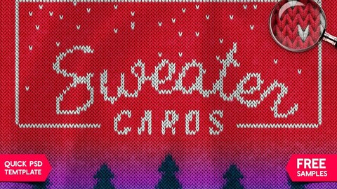 CHRISTMAS SWEATER Photoshop Template