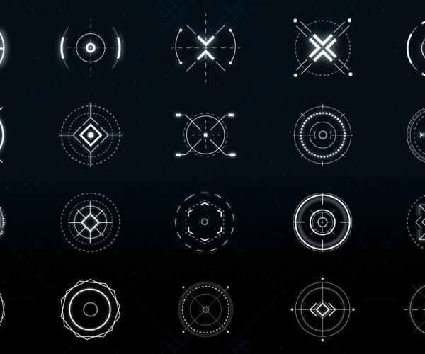 ArtStation - HUD Widgets, Targets, Crosshairs | Game Assets
