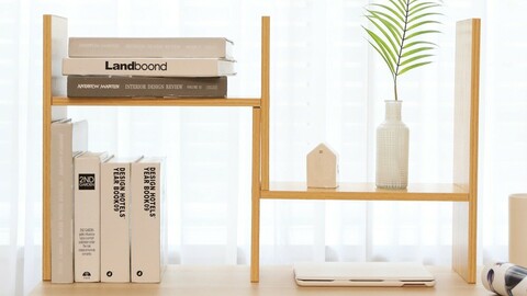 desktop extendable bookshelf