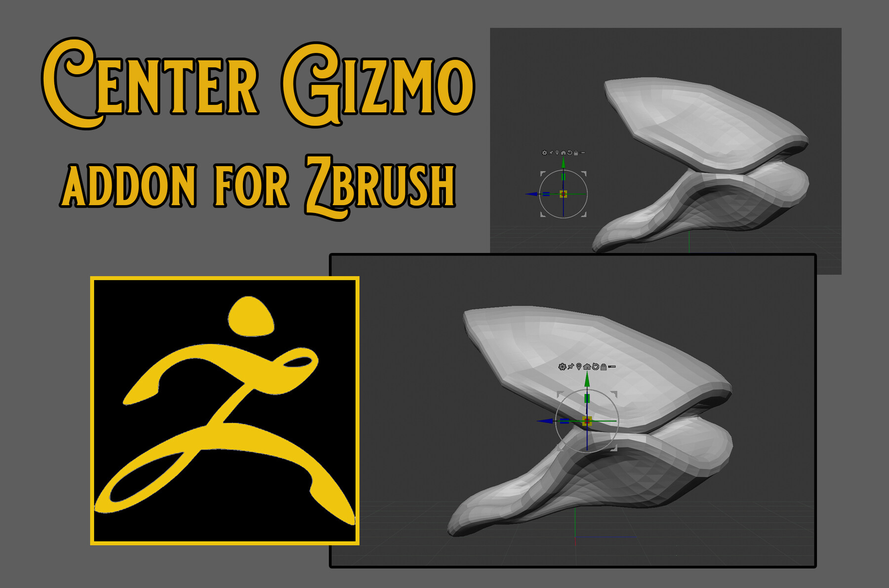 how to put gizmo back to center zbrush