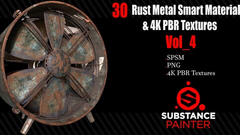 30 Rust Metal Smart Materials + 4KPBR Textures