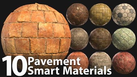 10 Pavement smart materials - Substance 3D Painter