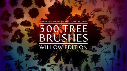 Tree Brushes - Willow Edition(Front, Top, Isometric)