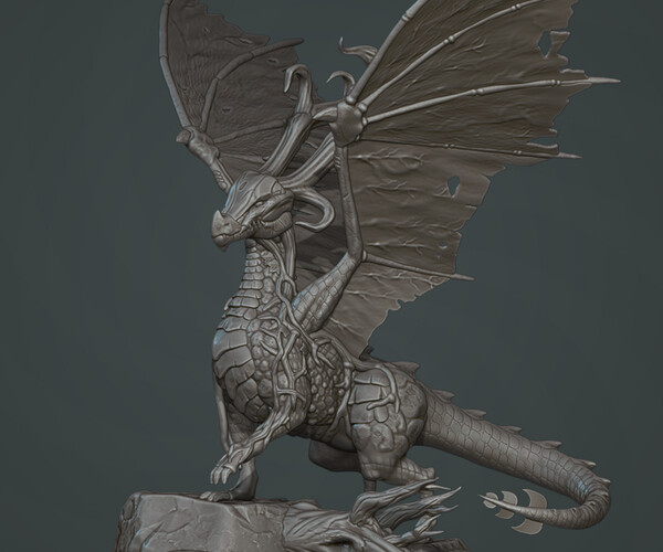 Artstation - Green Dragon - Zbrush File 