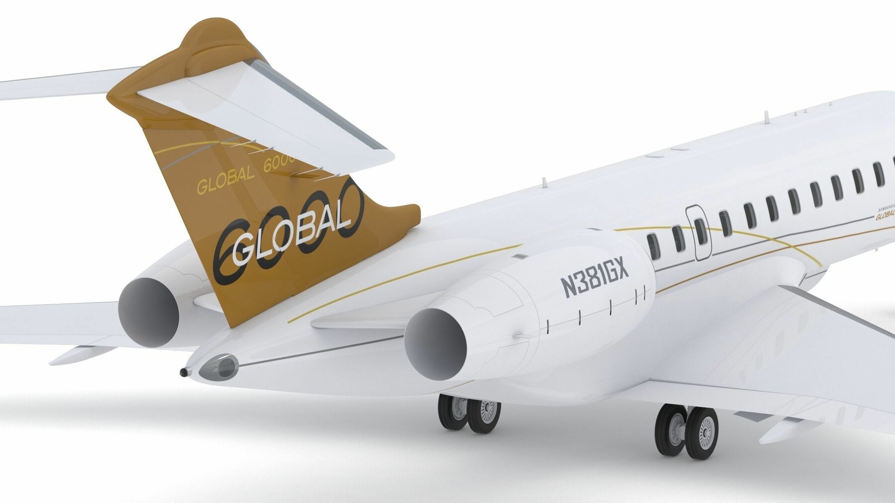 ArtStation Bombardier Global Airplane 3d model Game Assets