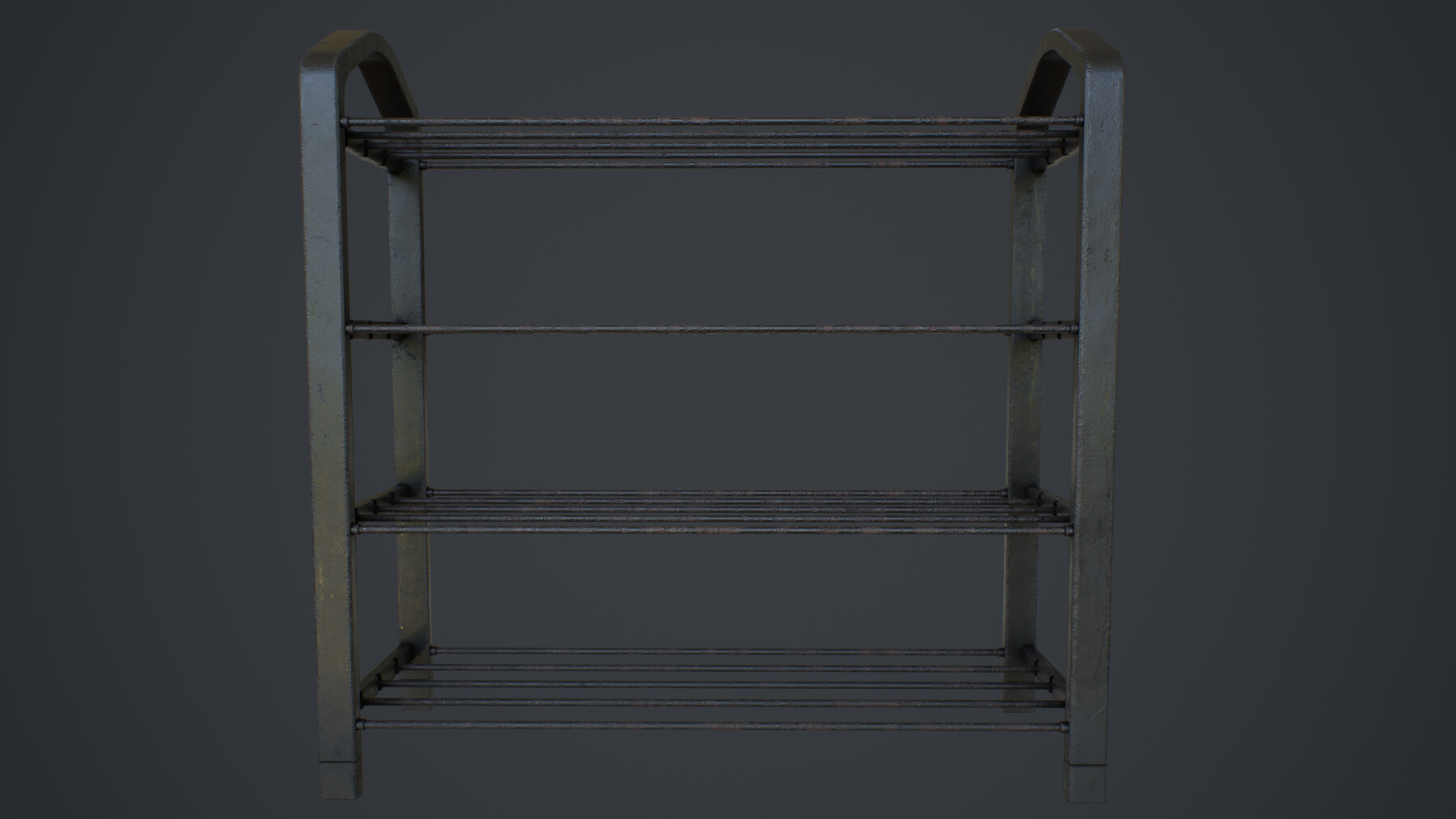 ArtStation Metal Used Shoe Rack Game Assets