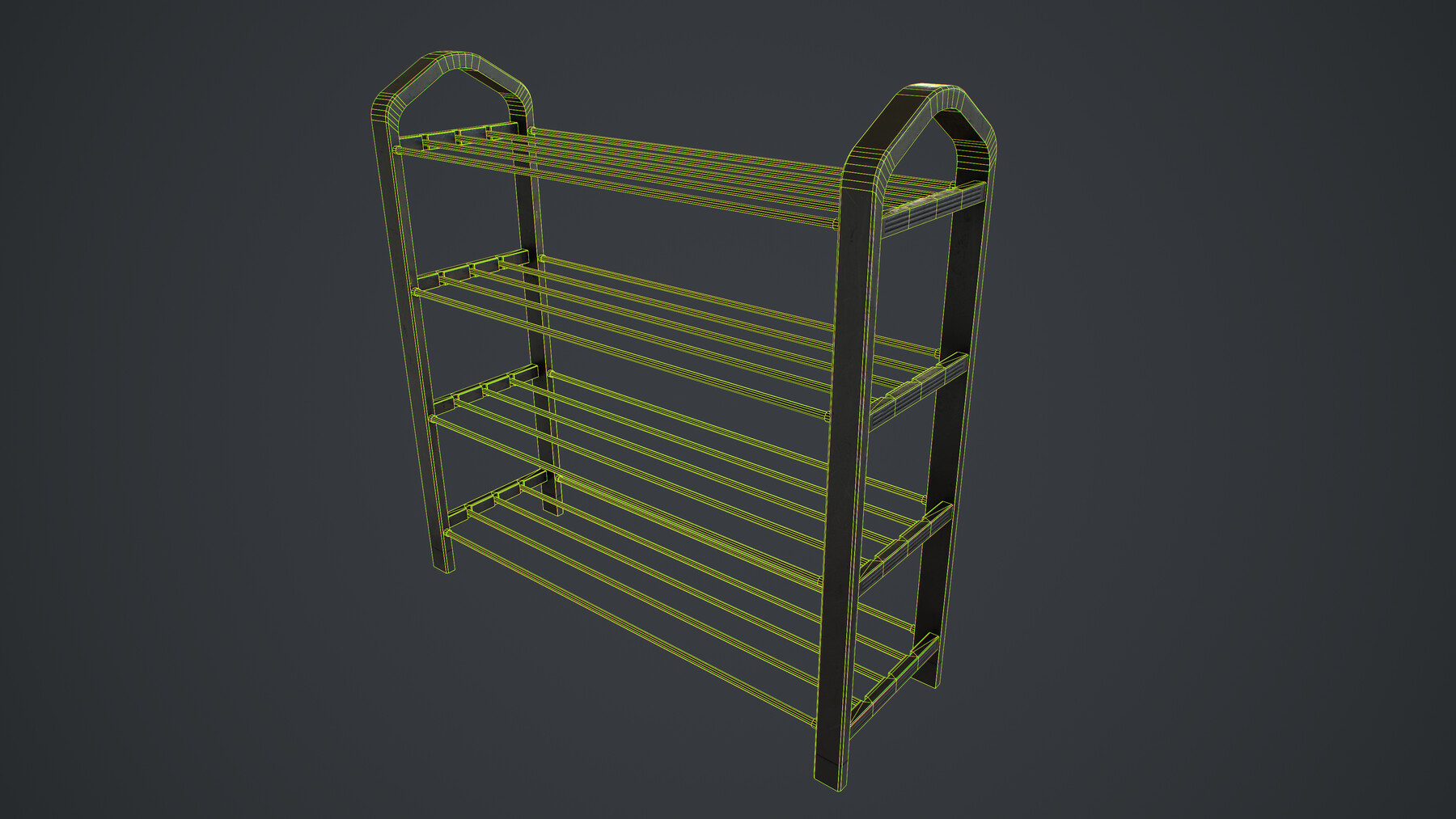 ArtStation Metal Used Shoe Rack Game Assets