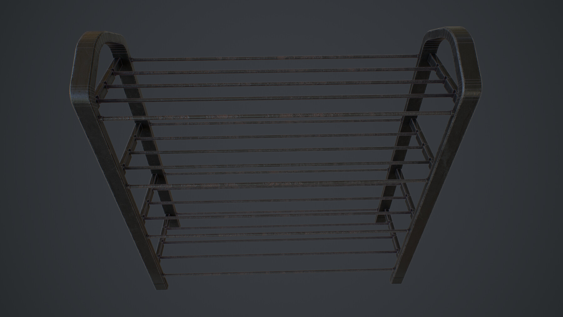 ArtStation Metal Used Shoe Rack Game Assets
